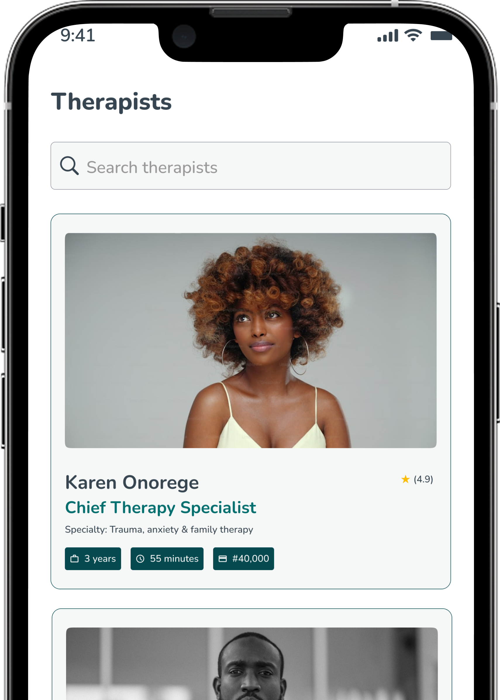 Browse therapists